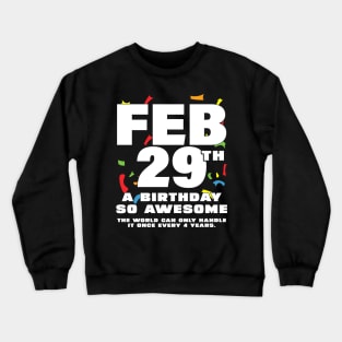 Happy Leap Day Year 2024 February 29th Funny Frog lovers Crewneck Sweatshirt